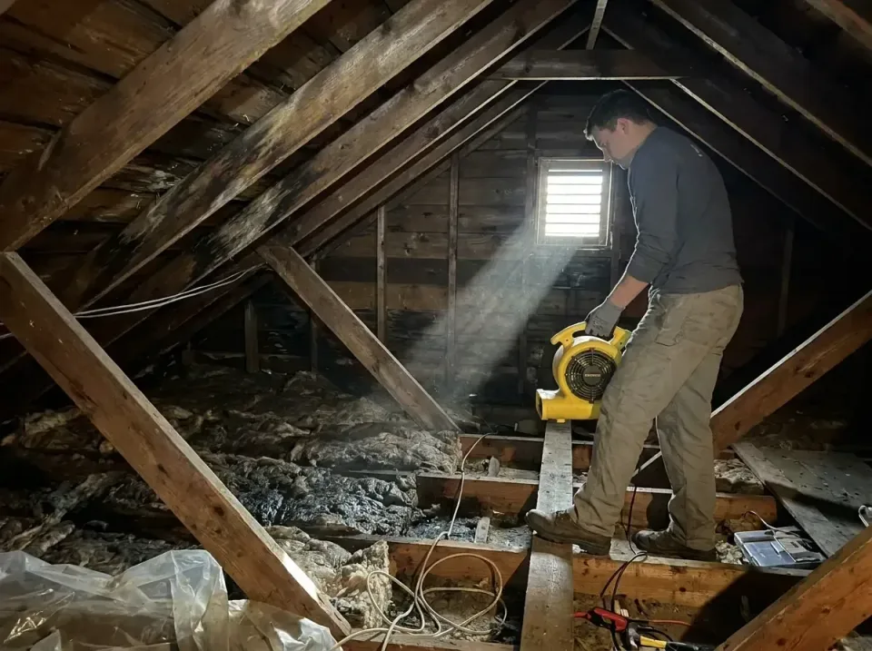 attic-water-damage-drying-proc-007 — frequently asked questions, Emergency Water Extraction & 24/7 Flood Response in Gramerc…